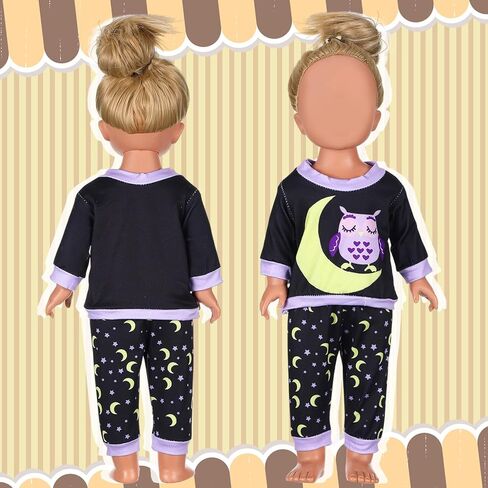 6 مجموعات دمى الطفل ملابس 18 بوصة تولد من جديد دمية ملابس ملحقات بذرة مع قبعات لهدايا لعبة الحفلات (نمط بسيط) in Kuwait