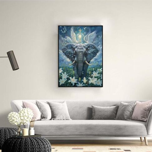 Ginfonr DIY 5D Diamond Art Kits for Adults, Dog Diamond Painting for Adults, Diamond Art Puppy Full Drill, Diamond Art Kits Embroidery Rhinestone Craft for Home Wall Decor 12 * 16 Inch in Saudi Arabia