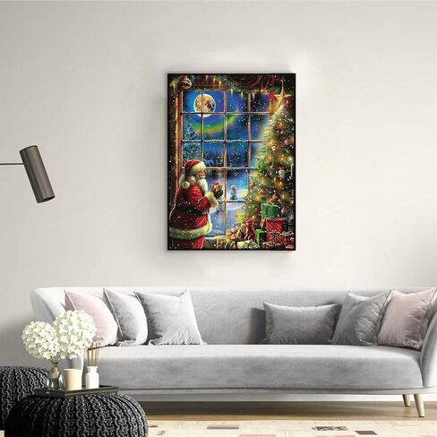 Ginfonr DIY 5D Diamond Art Kits for Adults, Dog Diamond Painting for Adults, Diamond Art Puppy Full Drill, Diamond Art Kits Embroidery Rhinestone Craft for Home Wall Decor 12 * 16 Inch in Saudi Arabia
