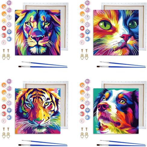 Vaiieyo Framed Paint by Numbers Att for البالغين منارة ، طقم طلاء زيت من المناظر الطبيعية DIY مع أصباغ البهارات والاكريليك ، حرفة الفنون لديكور الجدار المنزلي (8x12 بوصة/20x30 سم) in Kuwait