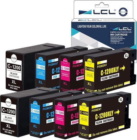 LCL Compatible Pigment Ink Cartridge Replacement for Canon PFI030 PFI-030 PFI-030MBK PFI-030BK PFI-030C PFI-030M PFI-030Y for Canon ImagePrograf TA-20 TA-30 Printer (5-Pack KCMYMBK) in Saudi Arabia