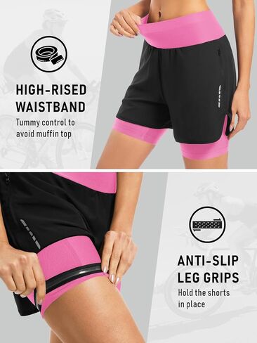 شورت الدراجات الجبلية للسيدات في Qualidyne 4D سراويل دراجة ركوب الدراجات MTB دراجة للسيدات للسيدات جيوب السوستة in Kuwait