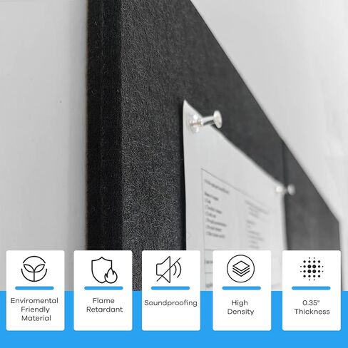 Large Cork Board Alternative - 48" x 36" 12 Pack Felt Wall Tiles with Removable Adhesive Tabs, Cork Boards for Walls Cork Board for Office Pin Board, Modern Bulletin Boards Felt Board for Wall in Saudi Arabia