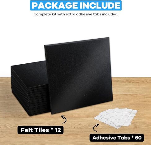 Large Cork Board Alternative - 48" x 36" 12 Pack Felt Wall Tiles with Removable Adhesive Tabs, Cork Boards for Walls Cork Board for Office Pin Board, Modern Bulletin Boards Felt Board for Wall in Saudi Arabia