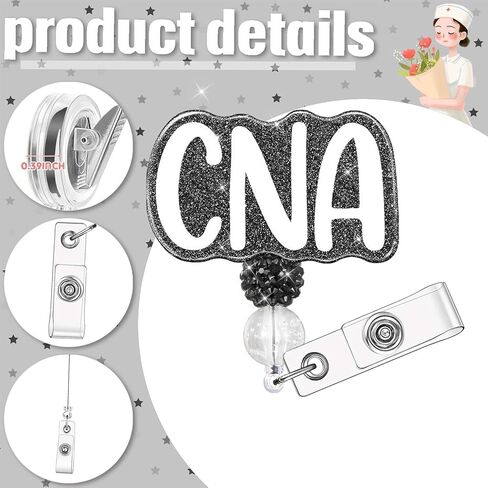 RN Badge Buddy with RN Nurse Badge Reel Retractable Nursing ID Clip for RN Nurses Students (RN) in Kuwait