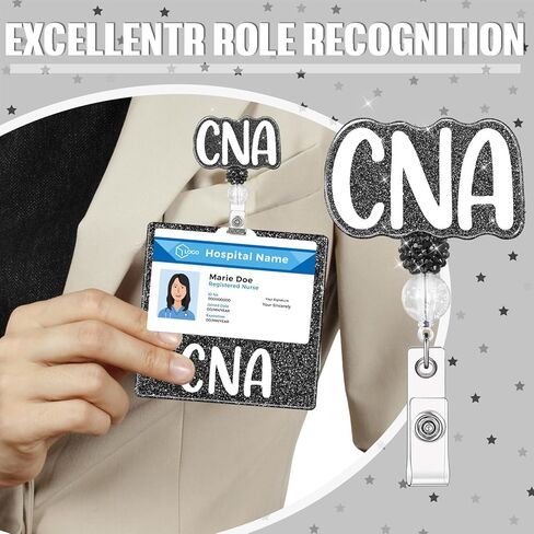 RN Badge Buddy with RN Nurse Badge Reel Retractable Nursing ID Clip for RN Nurses Students (RN) in Kuwait