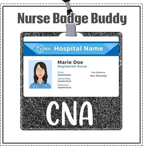 RN Badge Buddy with RN Nurse Badge Reel Retractable Nursing ID Clip for RN Nurses Students (RN) in Kuwait