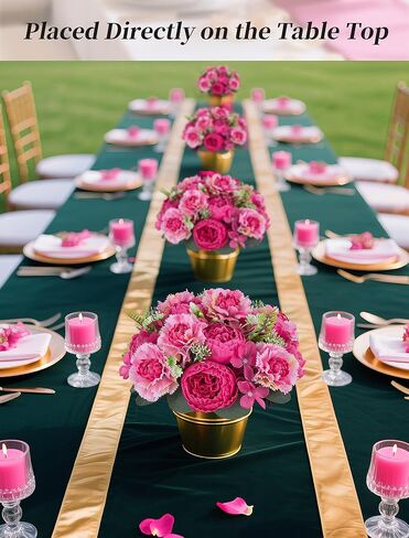 كرات زهرة الفاوانيا البيضاء من BLOSMON: 10 قطع من زهور الفاوانيا الاصطناعية مقاس 9.5 بوصة، باقة زهور لتزيين قطع مركزية للزفاف - كرة تقبيل حريرية وهمية، قطعة مركزية لحفلات المنزل وحفلات استقبال المولود الجديد in Kuwait