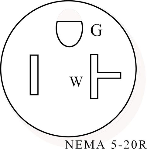 NEMA 6-20 Plug to 6-20 موصل تمديد سلك الطاقة - 25FT، 20A/250V، 12/3 SJTW، T Blade - أسود in Kuwait