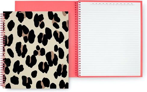 kate spade new york Large College Ruled Notebook, 11" x 9.5" Spiral Notebook with 160 Pages, Painterly Strokes in Saudi Arabia