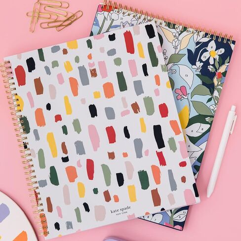 حكمت Kate Spade New York Large College دفتر ملاحظات ، 11 "× 9.5" دفتر حلزوني مع 160 صفحة ، السكتات الدماغية الرسمية in Kuwait