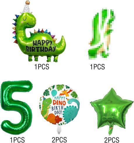 Dinosaur Birthday Party Decorations - Foil Balloons, Supplies for Kids' 2nd Birthday & Baby Shower in Saudi Arabia