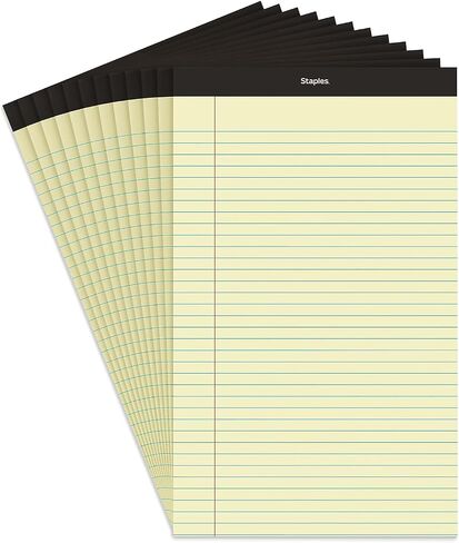Staples 281303 Notepads 8.5-Inch x 14-Inch Wide White 50 Sh/Pad 12 Pads/PK (51297/26786) in Saudi Arabia