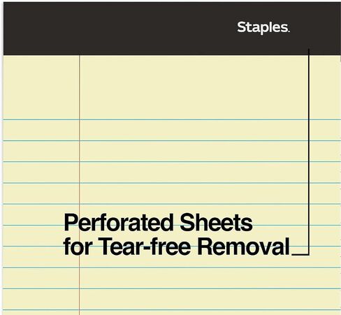 Staples 281303 Notepads 8.5-Inch x 14-Inch Wide White 50 Sh/Pad 12 Pads/PK (51297/26786) in Saudi Arabia