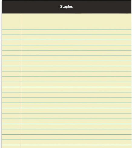 Staples 281303 Notepads 8.5-Inch x 14-Inch Wide White 50 Sh/Pad 12 Pads/PK (51297/26786) in Saudi Arabia