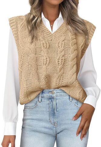 BTFBM WOMENS SWEETER STES 2025 Summer V الرقبة خواص بلا أكمام بلا أكسي in Kuwait
