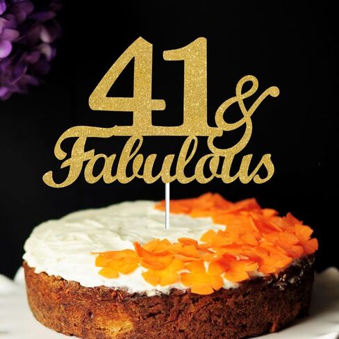 28 & Fabulous Cake Toppers Gold Glitter ، Happy 28th Cake Topper Heaits to 28 year Bay Decoration ، ثمانية وعشرون ، وأزخرفة كعكة رائعة لحفلة الذكرى السنوية الثامنة والعشرين in Kuwait