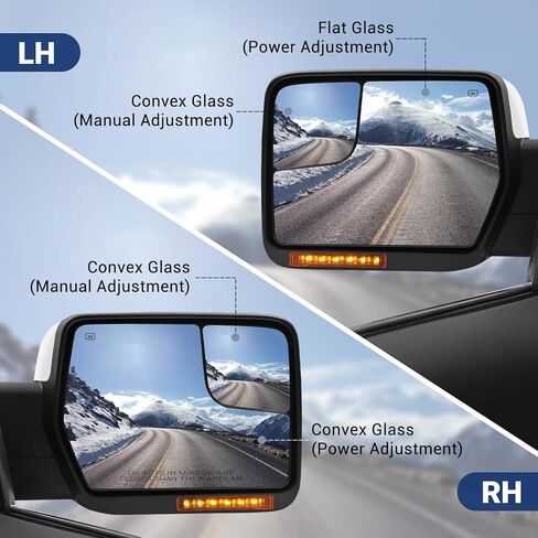 مرآة القطر لـ Ford F150-تناسب الاستبدال لشاحنة بيك آب فورد F-150 2004-2014 in Kuwait