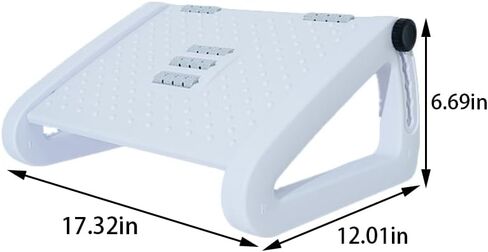 Foot Rest for Under Desk at Work, Adjustable Ergonomic Accessories Portable Small Foot Stool Massager, Office Computer Foot Hammock Rest for High Gaming Chair Tall Footrest for Couch(Black) in Saudi Arabia