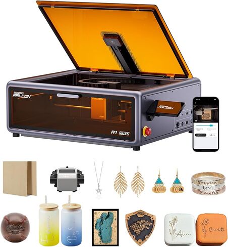 Creality Falcon A1 10W Laser Engraver, 80W Powerful Output, Fully Enclosed, 600mm/s Speed, HD Camera Auto Positioning, Pre-Assembled&Smart Material Recognition, Ideal for Wood & Metal, Class 1 Safety in Saudi Arabia