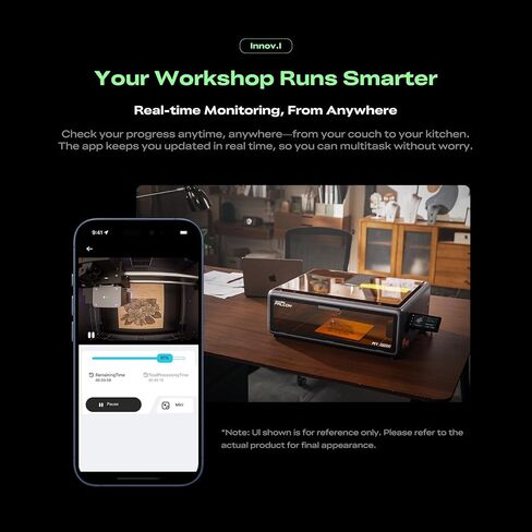 Creality Falcon A1 10W Laser Engraver, 80W Powerful Output, Fully Enclosed, 600mm/s Speed, HD Camera Auto Positioning, Pre-Assembled&Smart Material Recognition, Ideal for Wood & Metal, Class 1 Safety in Saudi Arabia