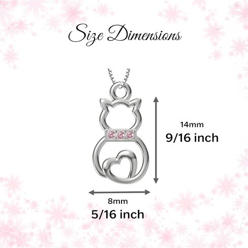 Cherished Moments Girl's Sterling Silver Cat Necklace Gift for Cat Lovers, Toddlers, Kids, Teens, and Women in Kuwait