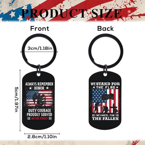 Veterans Keychain Gifts for Men - American Flag Keychain Gifts Thank You Veterans Gift Patriotic Keychain Gifts for Marines Armed Forces Service Medal Appreciation Gift for Army Veteran in Saudi Arabia