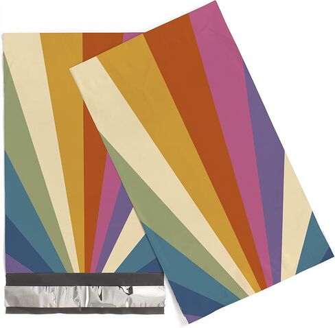 حزمة Mint Poly Mailers 6x9 200 Pack | مظاريف بريدية مقاومة للماء | إمدادات الأعمال الصغيرة | أكياس الشحن للملابس | حقائب الأعمال الصغيرة اللطيفة - قوس قزح بوهو in Kuwait