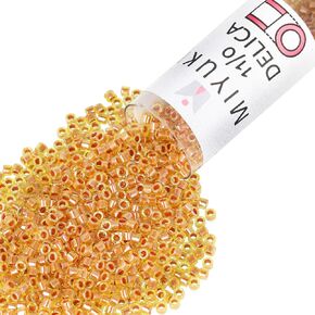 Dyed Opaque Pumpkin (Db653) Delica Myiuki 11/0 Seed Bead 7.2 Gram Tube Approx 1400 Beads in Saudi Arabia