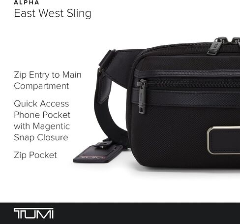 TUMI - Alpha East West Sling - Premium Travel Bag with Quick Access Pockets - Easy to Carry for Everyday Use - Black in Saudi Arabia