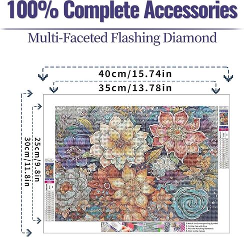 JATOK Diamond Painting Kits for Adults Beginner Ladybug Sunflower 5D DIY Diamond Art Craft Paint with Full Round Drill Embroidery Pictures Arts Paint by Number Kits for Home Wall Decor 11.8x15.7in in Saudi Arabia