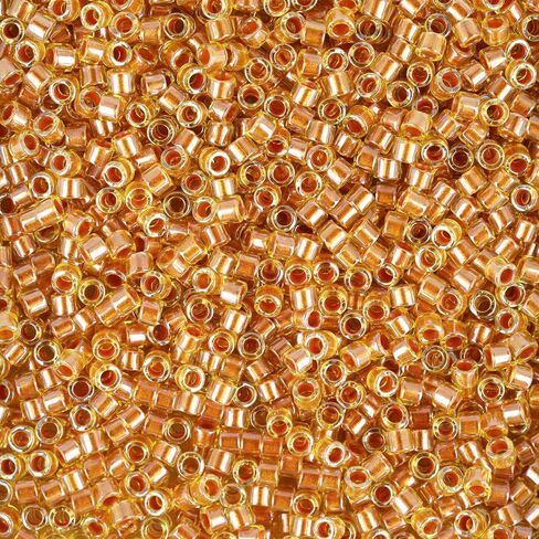 Dyed Opaque Pumpkin (Db653) Delica Myiuki 11/0 Seed Bead 7.2 Gram Tube Approx 1400 Beads in Saudi Arabia