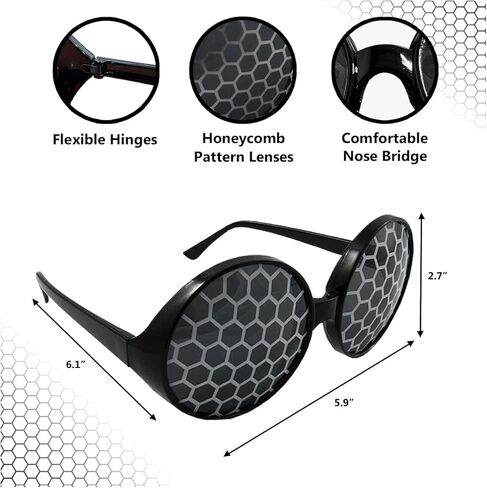 Bee Fly Sunglasses, Bumble Bee Accessory for Kids and Adults, Fun Oversized Bug-Inspired Glasses in Kuwait