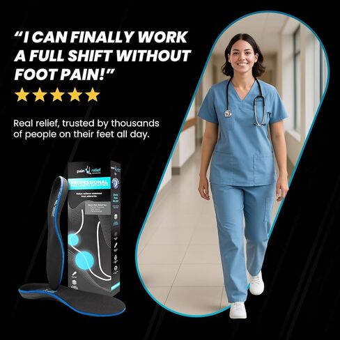 Full Length Orthotics for Quick Relief - Plantar Fasciitis, Heel Spurs and Metatarsalgia - Men's 8-8.5/ Women's 10-10.5 in Saudi Arabia