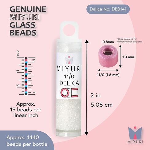 Miyuki Delica 11/0 Seed Beads Crystal AB Db051 7.2 Gr in Kuwait
