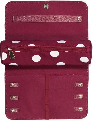 Kate Spade New York Travel Jewelry Case Organizer ، صندوق مجوهرات النسيج للنساء ، منظم المجوهرات اللطيفات يحمل قلادات ، حلقات ، أساور ، لفة المجوهرات الصغيرة (Safari Floral) in Kuwait