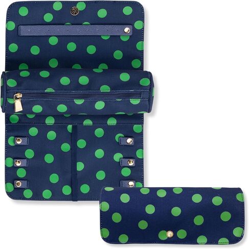 Kate Spade New York Travel Jewelry Case Organizer ، صندوق مجوهرات النسيج للنساء ، منظم المجوهرات اللطيفات يحمل قلادات ، حلقات ، أساور ، لفة المجوهرات الصغيرة (Safari Floral) in Kuwait