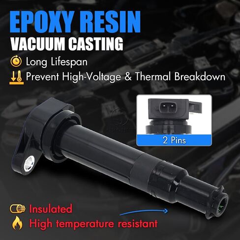 Sorghum Ignition Coil Pack and Spark Plugs Compatible with Toyota Matrix Corolla C-HR Scion xD Replace# UF596 90919-02252 90919-02258 C1714 E1096 GN10341 Set of 4 in Kuwait