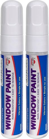 Cosco Window Paint Marker, for Car Windows, Mirror, Storefront Window, Wedding, Parades and Party Decorations, White Ink (098179) in Saudi Arabia