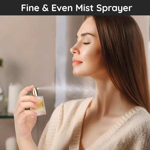 Segbeauty 30ml Fine Mist Spray Bottle, 1oz Perfume Spray Bottle Refillable, 2pcs Perfume Bottles Empty Vintage, Glass Travel Bottles for Toiletry, Fragrance Cologne Atomizer Perfume Container for Men in Kuwait