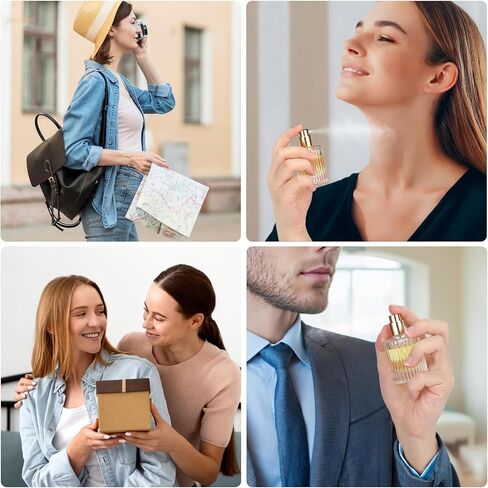 Segbeauty 30ml Fine Mist Spray Bottle, 1oz Perfume Spray Bottle Refillable, 2pcs Perfume Bottles Empty Vintage, Glass Travel Bottles for Toiletry, Fragrance Cologne Atomizer Perfume Container for Men in Kuwait