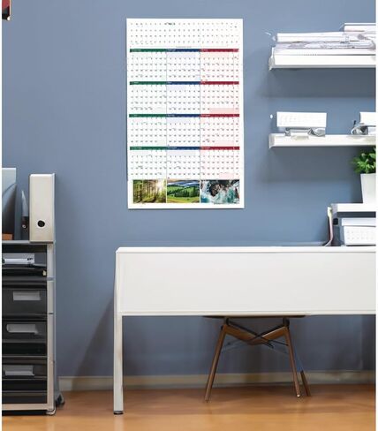 2025 House of Doolittle Earthscapes 24-inch x 37-inch Yearly Dry Erase Wall Calendar, Reversible (393-25) in Kuwait