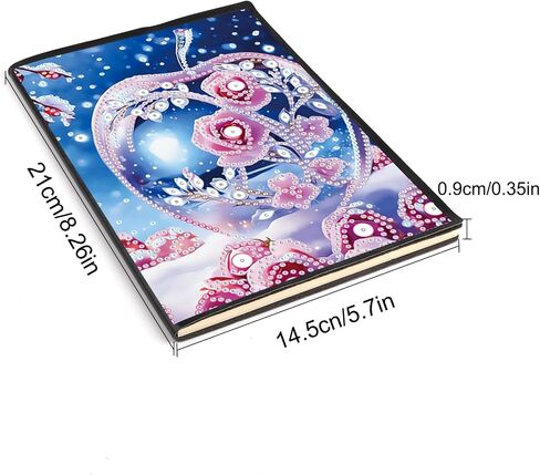 JISHSHAY 2 Pcs Diamond Art Notebooks Kits for Adults Diamond Painting Notebook Kits Diamond Painting Journal Kit DIY Crystal Art Notebook Kit Gem Painting Leather Journal Blank Journal A5 Dog Owl in Saudi Arabia