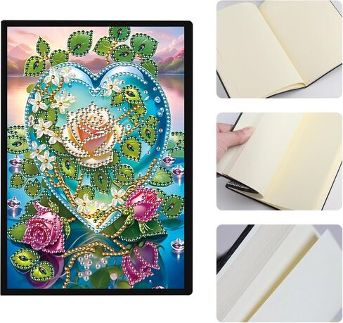 JISHSHAY 2 Pcs Diamond Art Notebooks Kits for Adults Diamond Painting Notebook Kits Diamond Painting Journal Kit DIY Crystal Art Notebook Kit Gem Painting Leather Journal Blank Journal A5 Dog Owl in Saudi Arabia