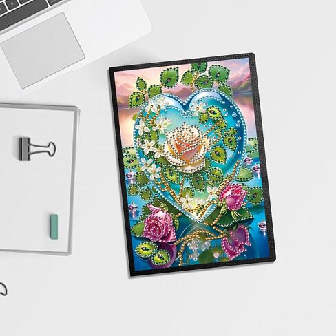 JISHSHAY 2 Pcs Diamond Art Notebooks Kits for Adults Diamond Painting Notebook Kits Diamond Painting Journal Kit DIY Crystal Art Notebook Kit Gem Painting Leather Journal Blank Journal A5 Dog Owl in Saudi Arabia