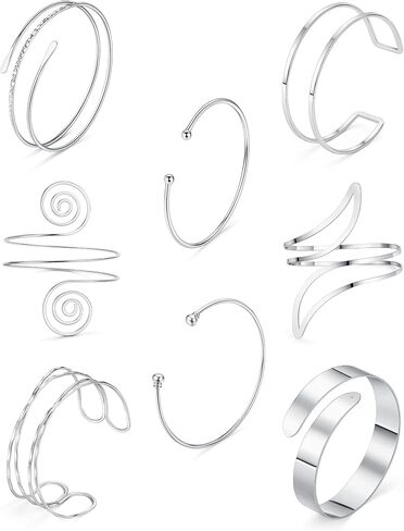 Arm Cuff Bracelet for Women Gold Arm Layered Cuff Gold Bangles Adjustable Coil Swirl Armlet ArmBand Stackable Jewelry for OutSide in Saudi Arabia