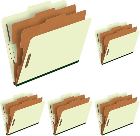 Pendaflex Classification Folders – 2 Dividers, Light Green, Letter, 10/BX (17173) in Saudi Arabia