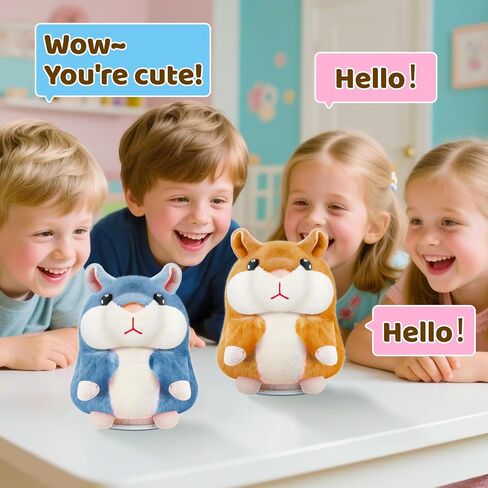 Kids Toddler Toys for Ages 2-4, Talking Hamster Repeats What You Say, Interactive Plush Repeating Toy for 2 3 4 5 6 8 Year Old Boy Girl Birthday Gift (Purple) in Saudi Arabia