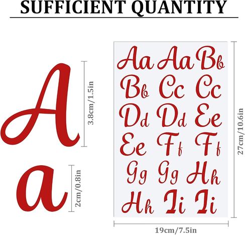 18 Sheet Iron Letters Iron on Letters Cursive Heat Transfer Letters for T Shirts Clothing Stockings Printing Craft Decoration (Golden, Silver) in Saudi Arabia