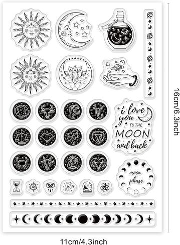 GLOBLELAND Potion Bottle Clear Stamps Insect Butterfly Silicone Clear Stamp Transparent Stamps for DIY Scrapbooking and Cards Making Photo Album Journal 6.3x4.33inch in Saudi Arabia